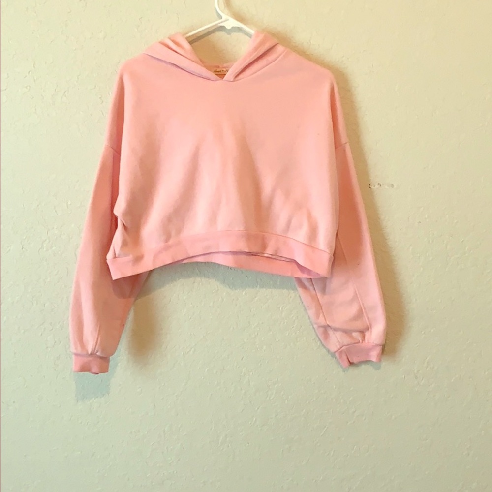 Heart and hips pink crop top